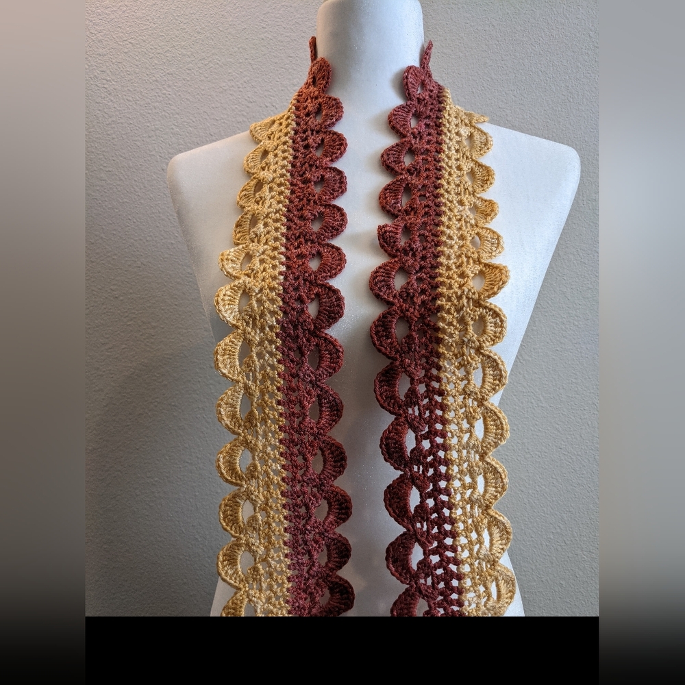 Beautiful Handmade Crocheted Scarf